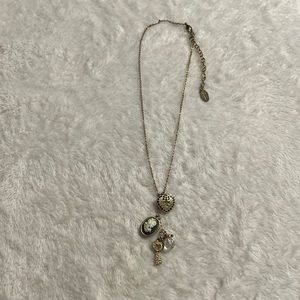 Gwen Cross Cameo Key Rhinestone Necklace